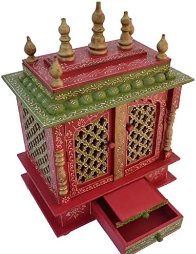 Home Temple Pooja Mandir Wooden Temple Statue for Home