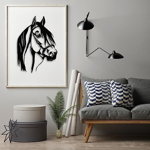 Lifelike Metal Horse Wall Art Decor