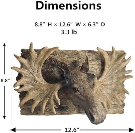 NUOYI PIEIN Moose Head Wall Decor 126 Inch Statue