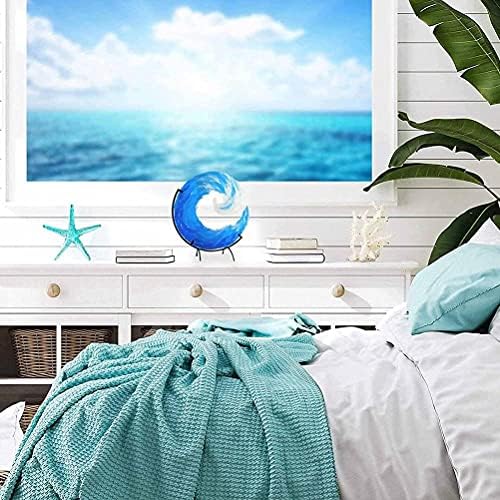 Blue Sea Desktop Decoration Abstract Art Glass Sculpture