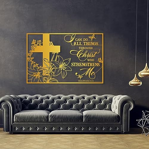 Christian Butterfly Metal Wall Art 40x26 Inches
