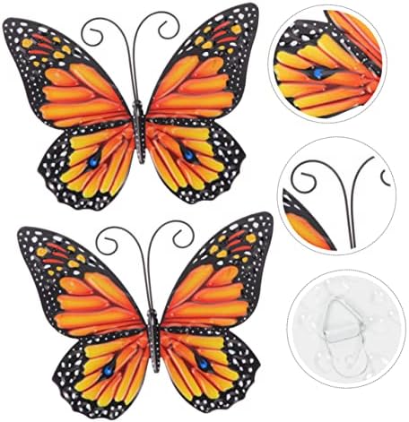 Ciieeo 2pcs Butterfly Wall Hanging Decor Sculptures