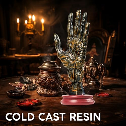 Gothic Palmistry Hand Sculpture 5x4x11 Inches