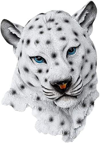 Leopard Head Wall-Mounted Sculpture White