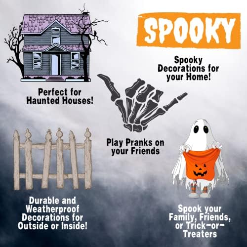 Halloween Skull Decorations 2 Pack Realistic Gothic Statues