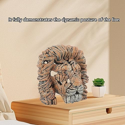 Flexman Lion Head Statue 59in Sculpture