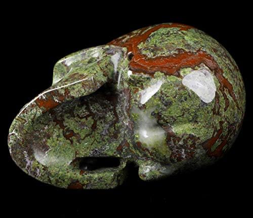 Skullis Dragon Blood Jasper Crystal Skull Sculpture