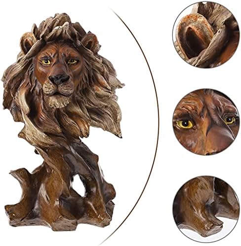 Resin Lion Head Statue Home Decor Sculpture