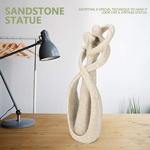 Walfront Eujgoov Sandstone Resin Couple Statue