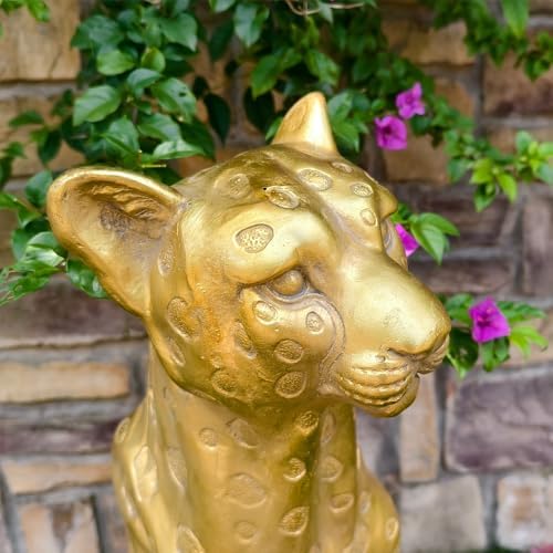 OUTOUR 355H Large Leopard Statue Outdoor Garden Decor