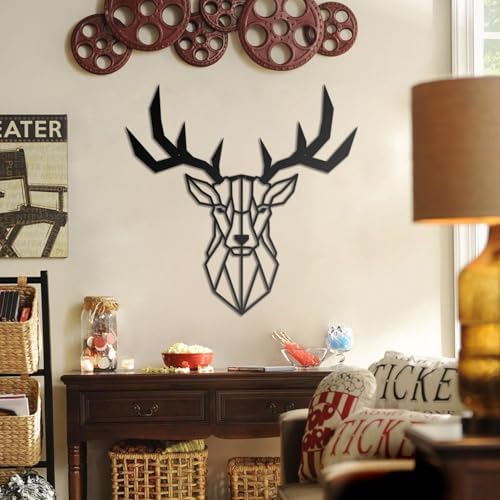 BONPERLA Modern Geometric Deer Head Wall Decor