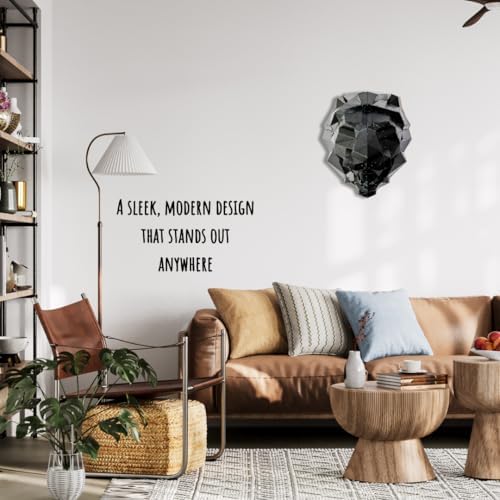 Roaring Lion Head 3D Wall Art - Modern Metal Sculpture