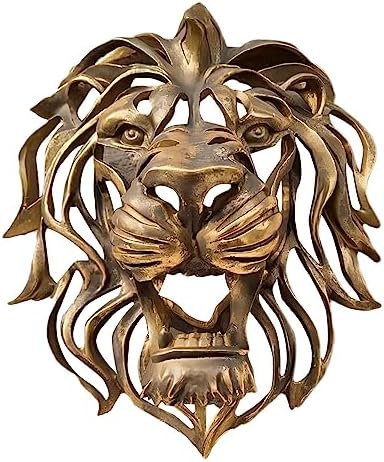 Rare Find 12-inch Gold Lion Head Wall Sculpture