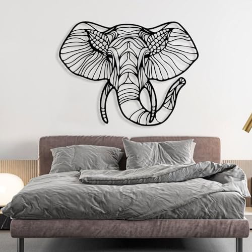 Cadeali Elephant Metal Wall Art 35x27