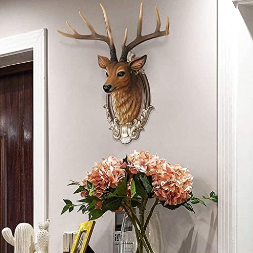 REMYS Artificial Deer Head Wall Decor Sculpture