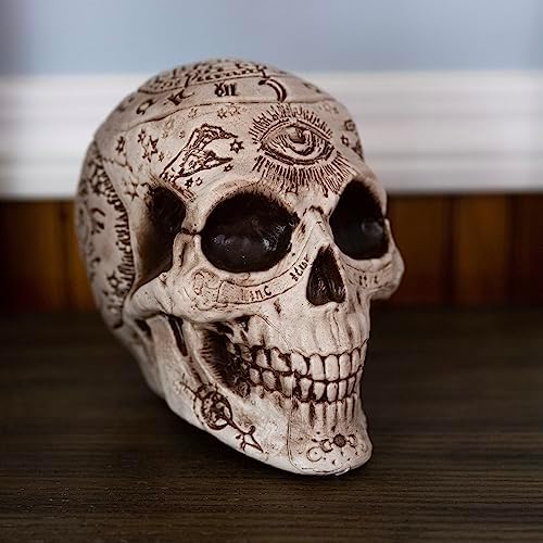 Halloween Skull Decorations 2 Pack Realistic Gothic Statues