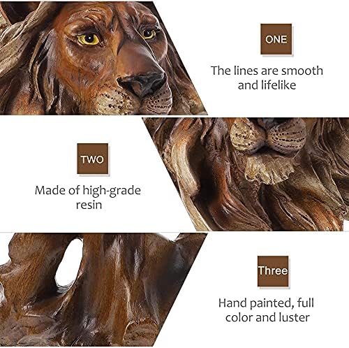 Resin Lion Head Statue Home Decor Sculpture