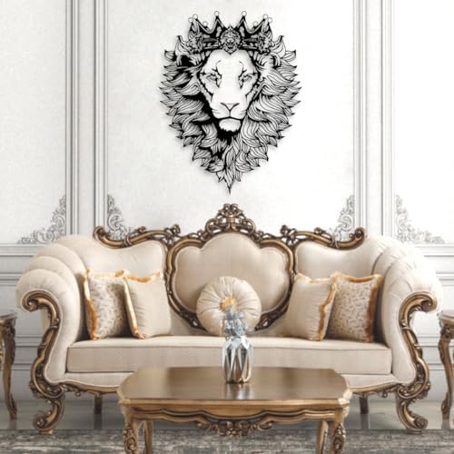 Cadeali Metal Lion Wall Art Decor 39x50 Inches