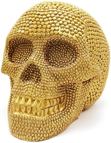 Gothic Halloween Skull Statue Decor Collectible