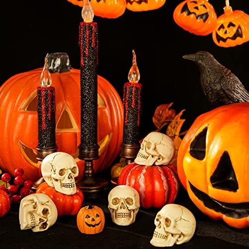 READAEER Resin Skull Statue 4 pcs Set