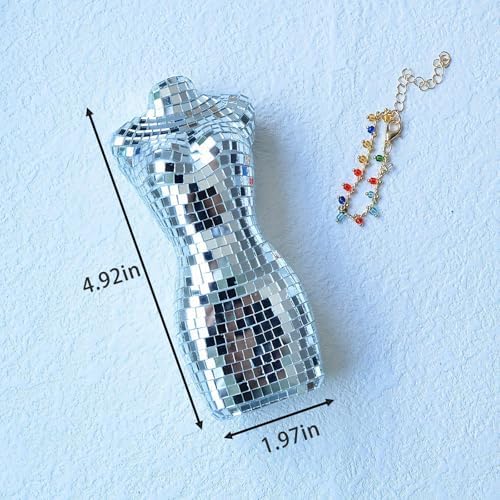 19x49 Inch Half Mannequin Disco Ball Decor