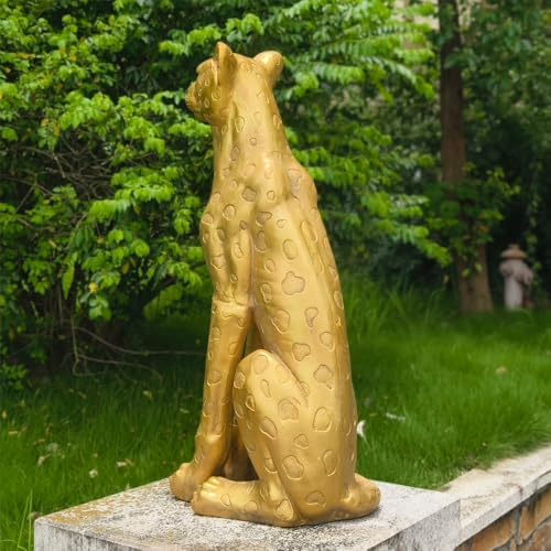 OUTOUR 355H Large Leopard Statue Outdoor Garden Decor