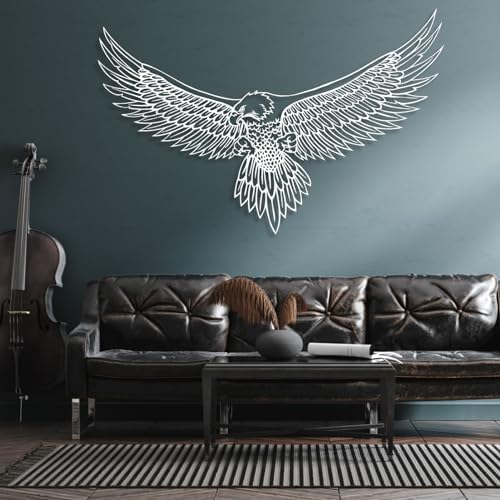 Cadeali Metal Eagle Wall Art Decor Sculpture