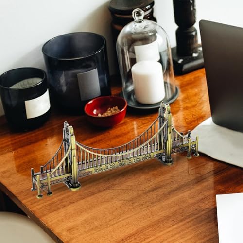 VOSAREA Golden Gate Bridge Statue 24CM Metal Decor