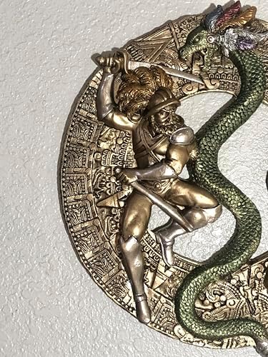 Aztec Conquista Decorative Wall Plaque Bronze Finish