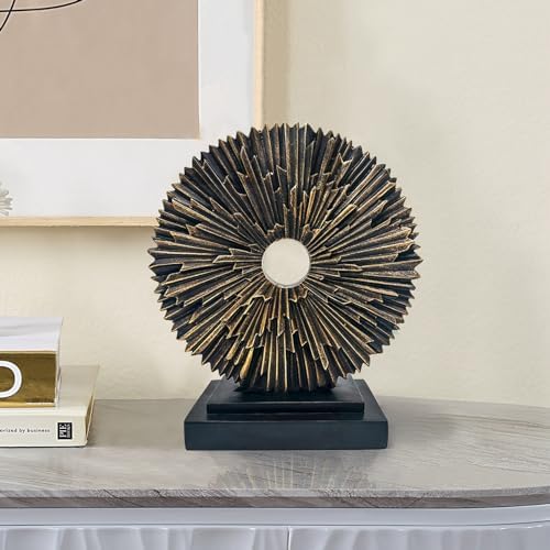 Abstract Black Copper Statue for Home Office Decor