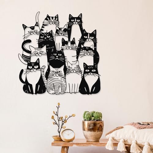 Xedatric So Many Cats Metal Wall Decor