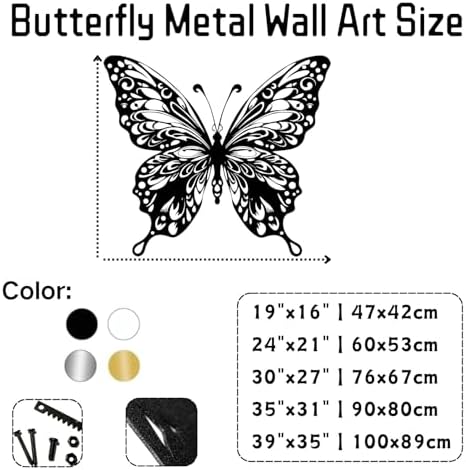 OZF Large Metal Butterfly Wall Decor