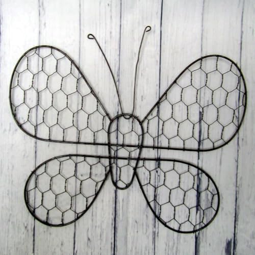 Rustic Chicken Wire Butterfly Wall Decor 2 Pack