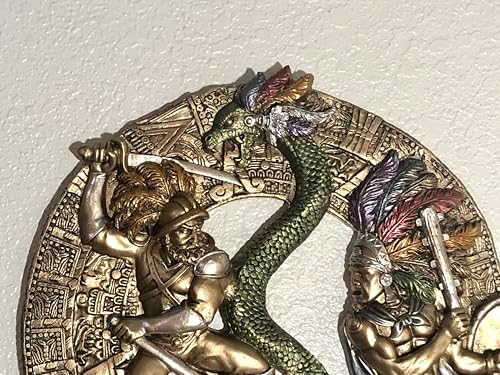 Aztec Conquista Decorative Wall Plaque Bronze Finish