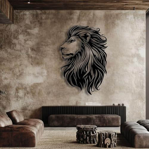 Flewfar Metal Wall Art Lion Head