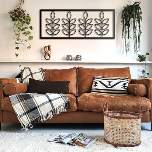 BONPERLA Minimalist Leaf Metal Wall Art 236x94