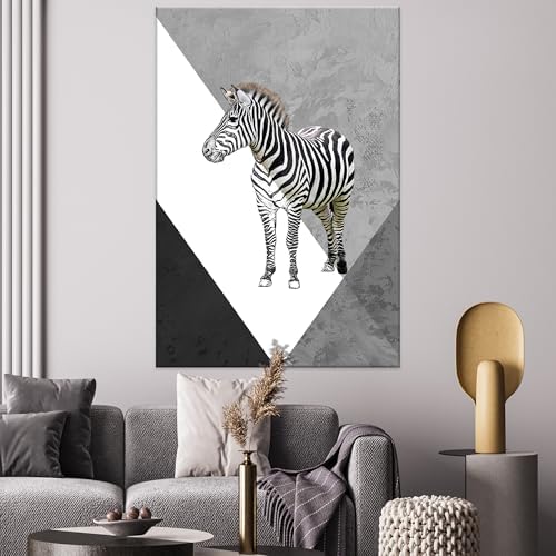 EGD Zebra Wall Art for Modern Living Room Decor