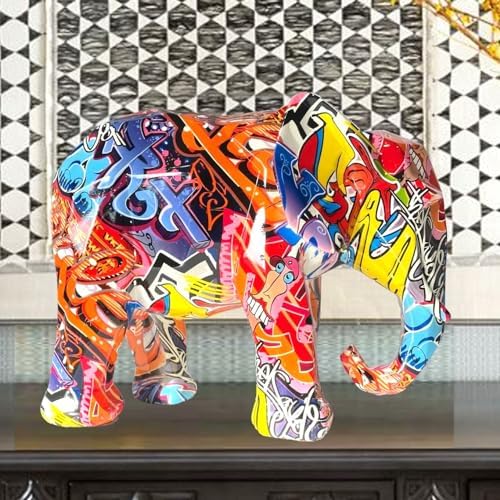ImprovingLife Elephant Asian Multicolor Sculpture