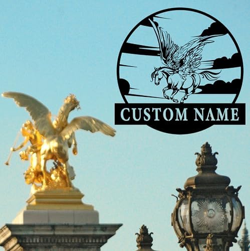 Custom Pegasus Metal Wall Art Name Sign