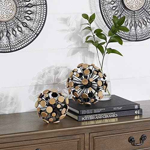 Deco 79 Metal Geometric Sculpture Set of 2