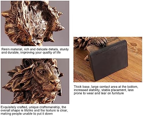Vivid Head Sculpture Lifelike Animal Statue for Home Decor