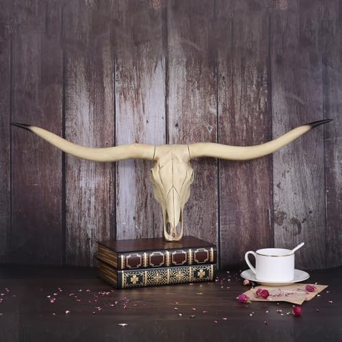Realistic Longhorn Bull Skull Wall Decor