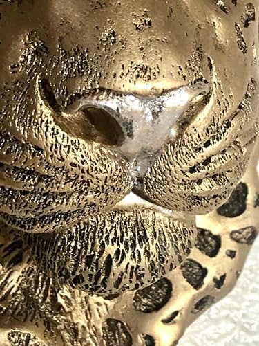 Decorative Jaguar Head Wall Sculpture with Gold Finish