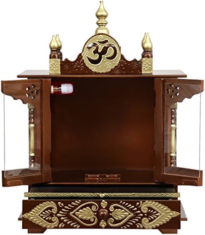 HomeCrafts Home Temple with Doors Golden Wood