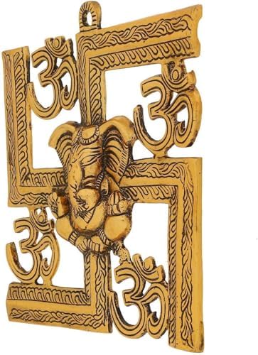 Sawcart Lord Ganesha Metal Wall Hanging Decor
