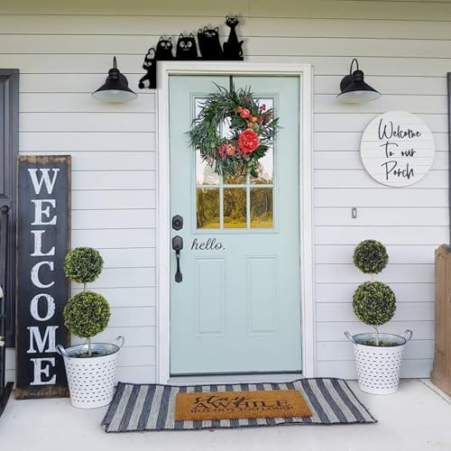Baitiane Black Metal Wall Art for Cat Lovers