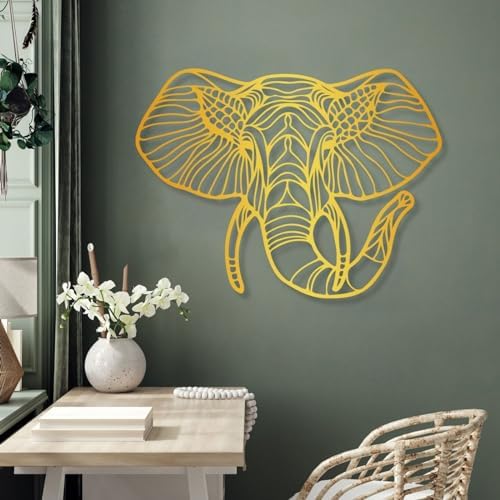 Cadeali Elephant Metal Wall Art 35x27