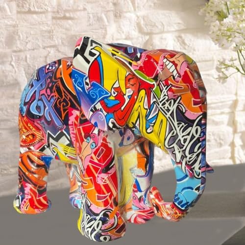 ImprovingLife Elephant Asian Multicolor Sculpture