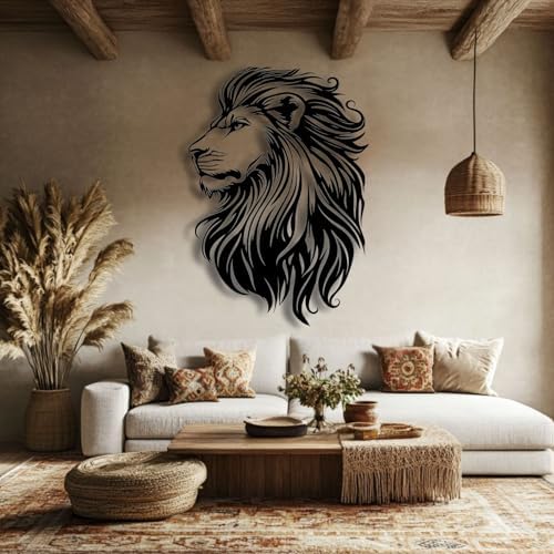 Flewfar Metal Wall Art Lion Head