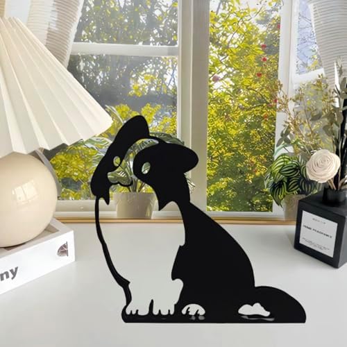 Minimalist Dog Metal Wall Sculpture Art Decoration